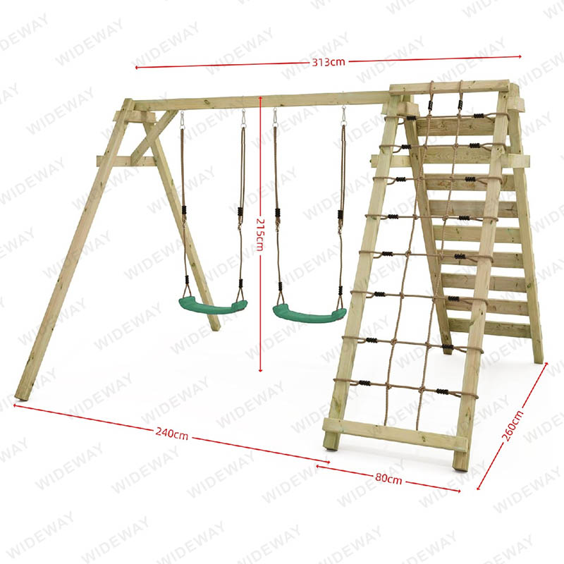 Wild Wooden Double Swing